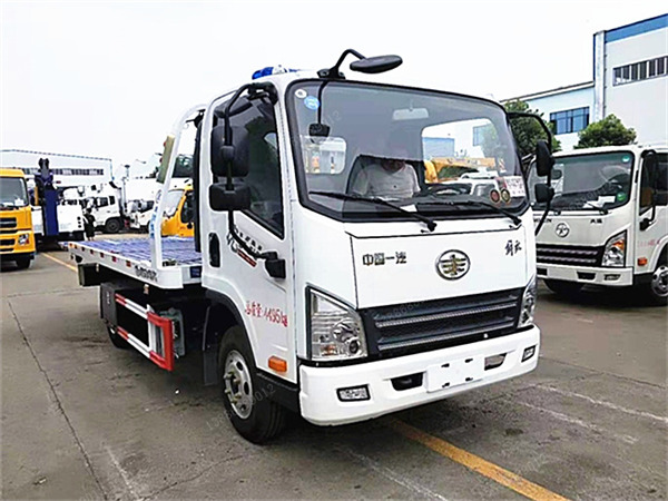解放虎V一拖二藍牌清障車廠家，程力牌國六CLW5040TQZC6清障車